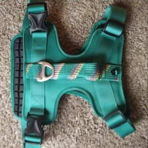 Large turquoise dog harness